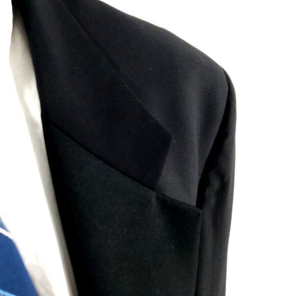 Jack Victor Super 100s Wool 1 Felt Button Tuxedo Jacket‎ 46L Black Notch Lapel - Picture 2 of 12